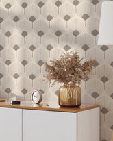 Beige Retro Art Wallpaper